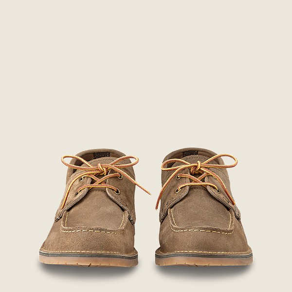 Oxford Herre - Red Wing Weekender Camp Moc - Muleskinner Læder - Khaki - KHJGPZ-902